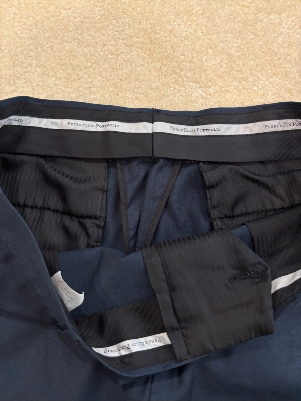 Perry Ellis Men's Navy Dress Pants Size 34